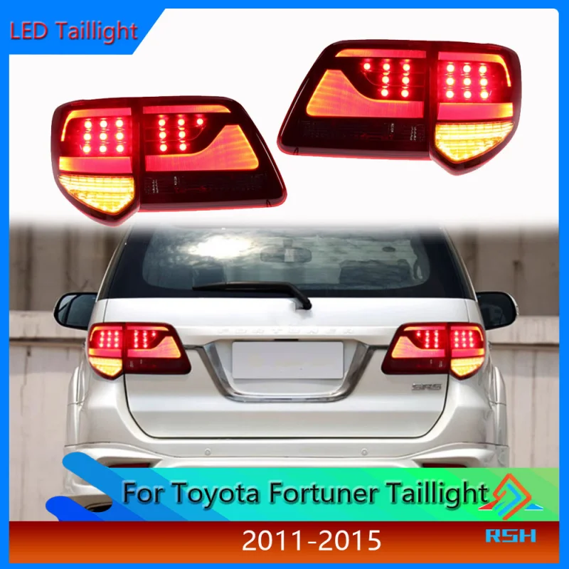 

For Toyota Fortuner 2011-2015 Taillight Assembly Modification LED Light Guide Driving Light Reverse Brake Light Plug And Play