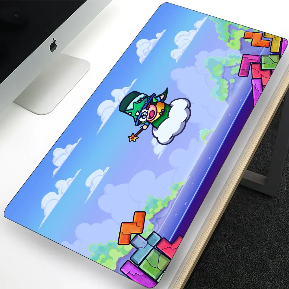 Tricky Towers Large Gaming Mouse Pad Computer Mousepad PC Gamer Laptop Mouse Mat Office Mausepad Silicone Keyboard Mat Desk Pad