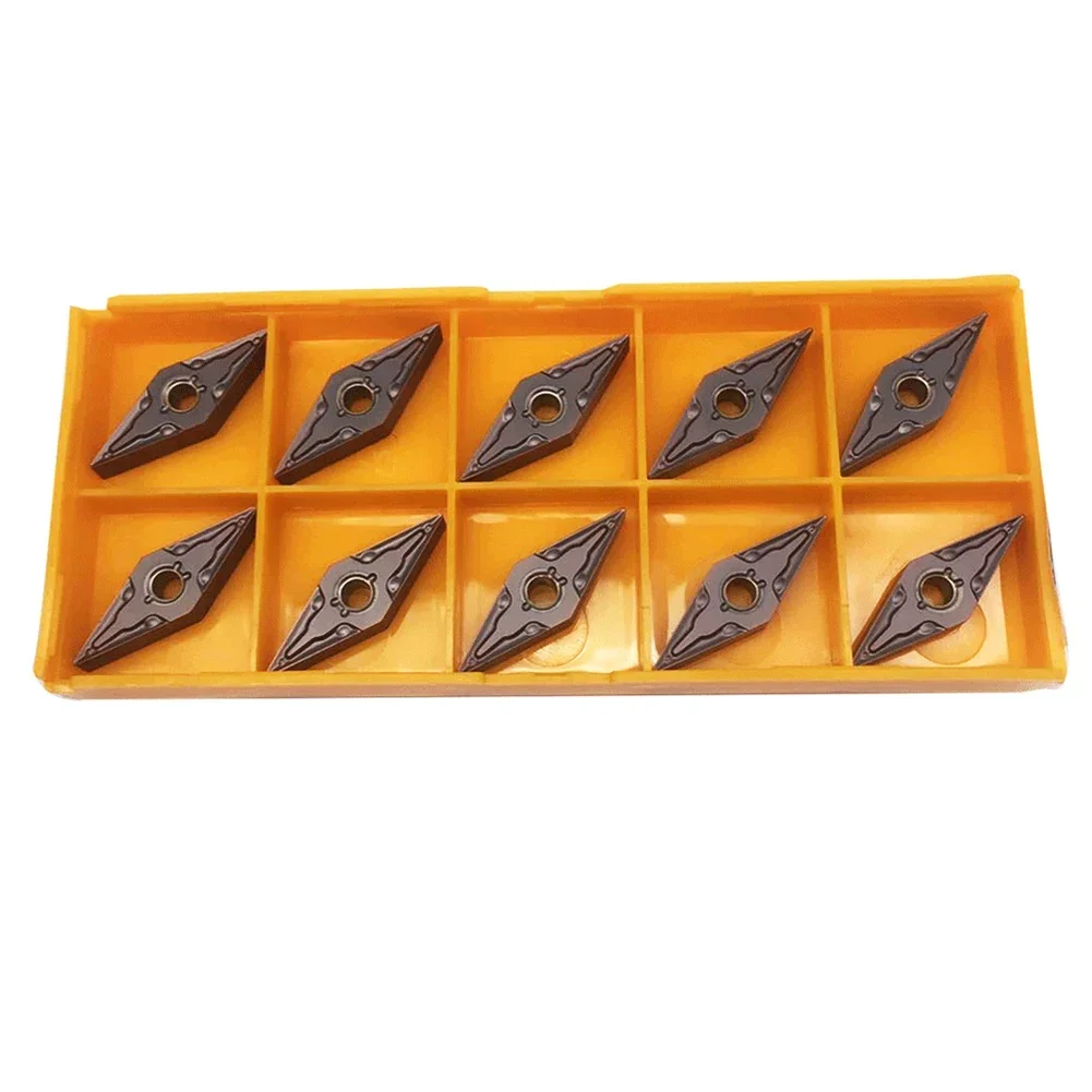 Carbide Turning Inserts Replacement Spare Parts VNMG160404 VNMG331-MA 10Pcs 16mm 35° Fittings For Stainless Steel