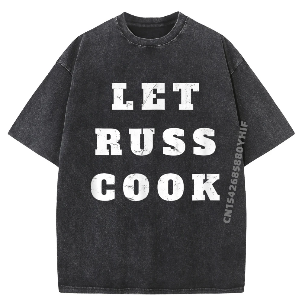

Забавные футболки Let Russ Cook, осенние футболки с рисунком, мужские дышащие потертые новые рубашки и футболки, мужская одежда