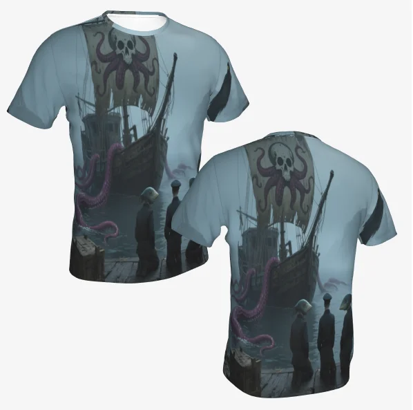 

2025 Halloween Horror Mystery 3D Tee, Spooky Gothic Print Breathable T-Shirt, Comfortable Party Costume Top for Men and Women