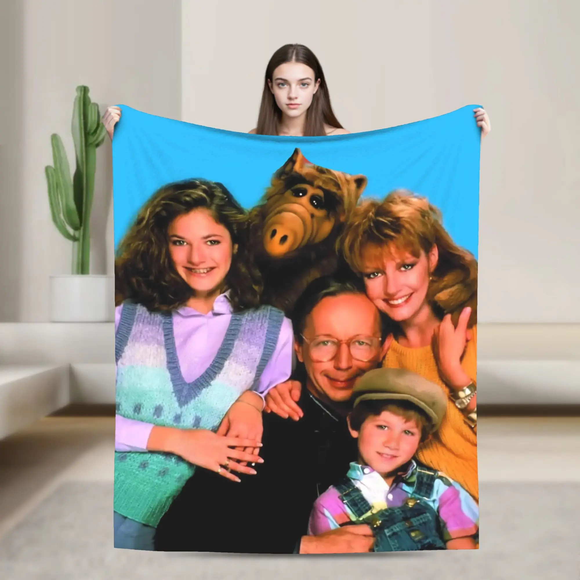 Alf Alien Life Form Comedy  Blankets  Wool Novelty Breathable Throw Blanket for Chair Covering Sofa Decoration