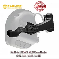 ORIGINAL EARMOR M16C Headset Rail Mount Bracket 360 ° Rotatable ARC Rail Adapter for MOD4 Series M32 / M31 / M32H / M31H Headset