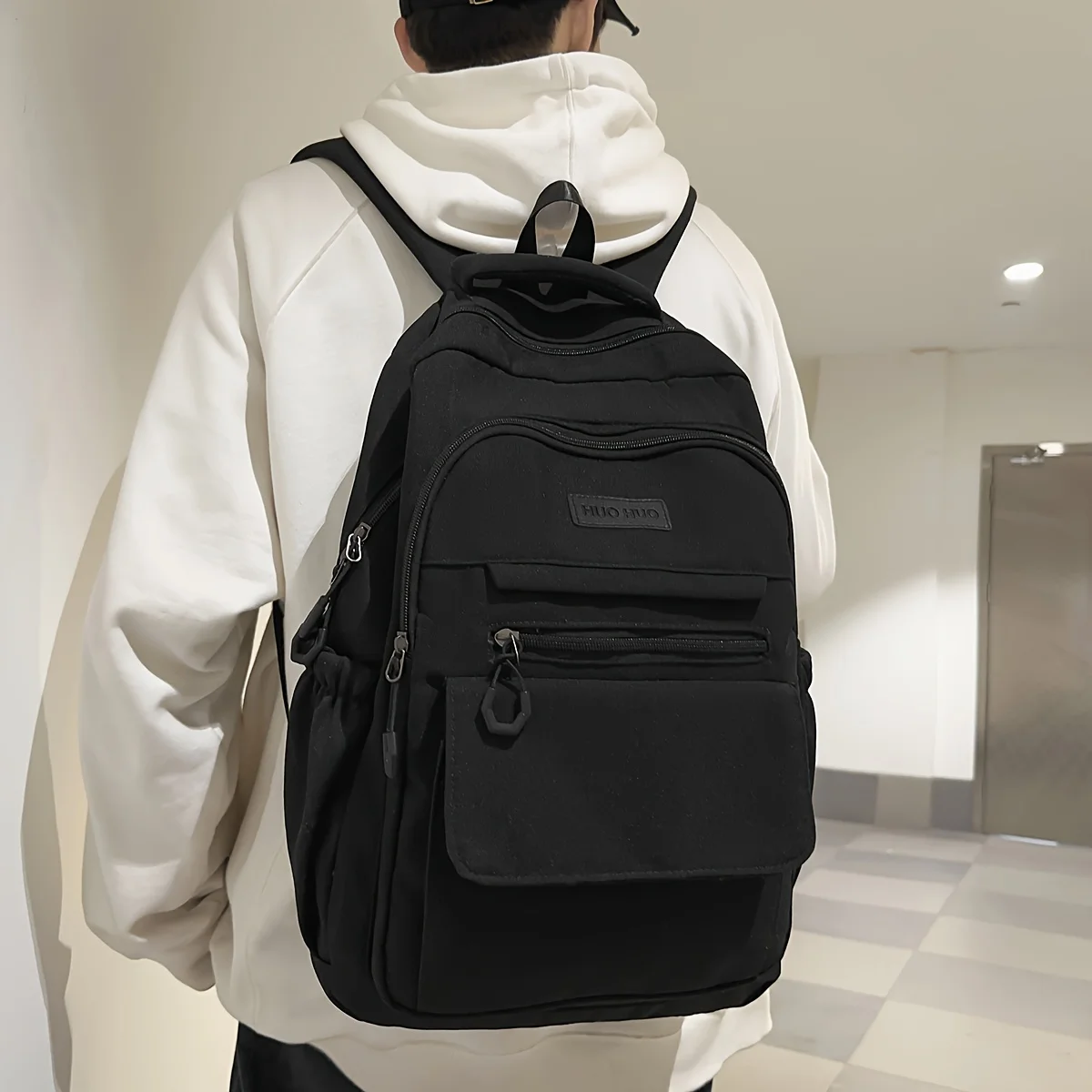 High-looking japanese style junior high school large-capacity schoolbag male high school student college student niche backpack simple and versatile computer backpack