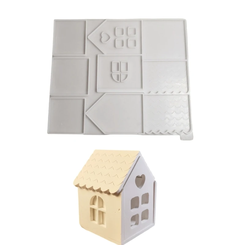 Christmas Holder Crafting Moulds Silicone Mold Collection for House Themed Crafts and Home Display Ornament R3MC