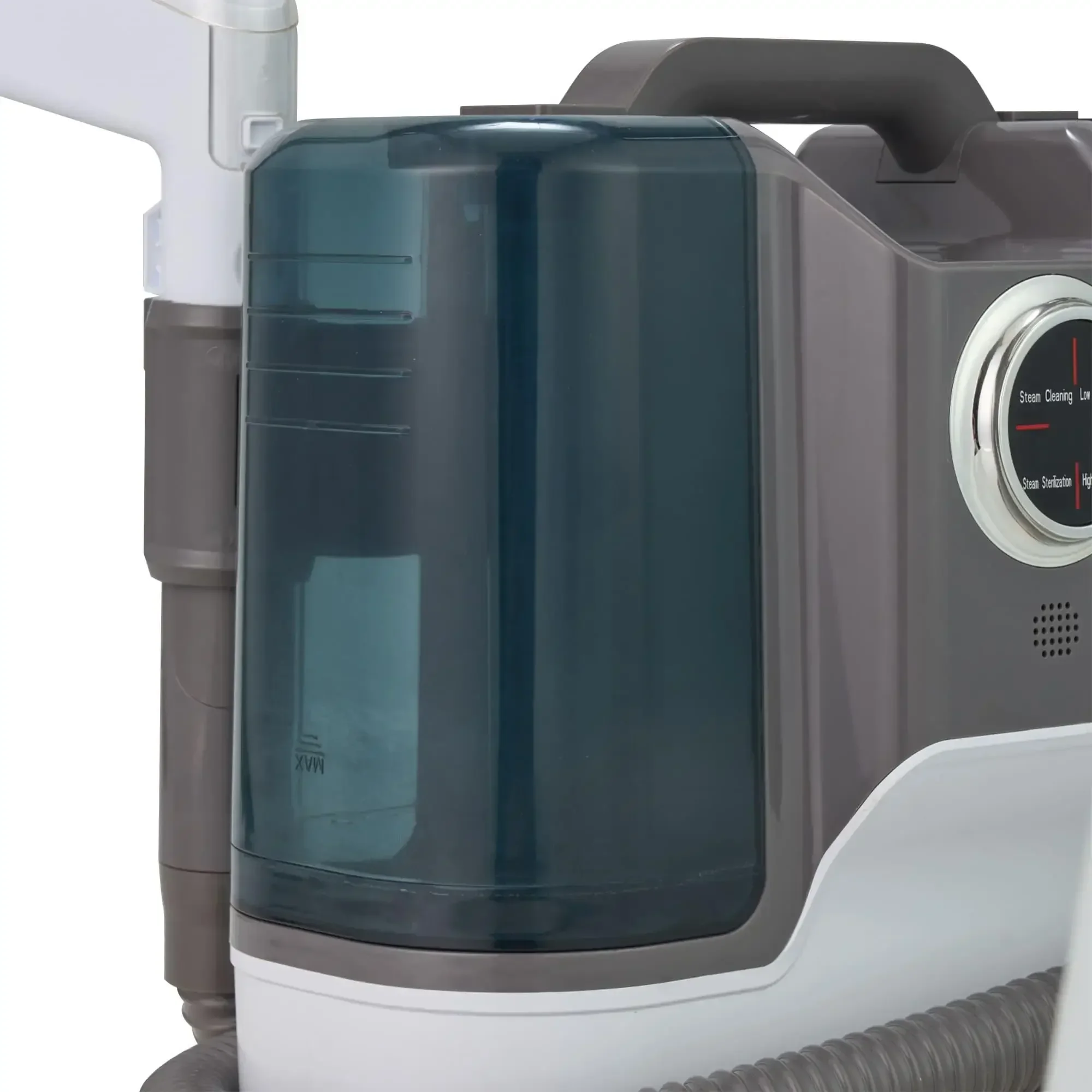 منظف بخار محمول 450 وات لتنجيد السجاد وبقع الحيوانات الأليفة 4 أوضاع شفط 10Kpa ضوء الأشعة فوق البنفسجية 1800 مللي منظف بقع الخزان للاستخدام المنزلي