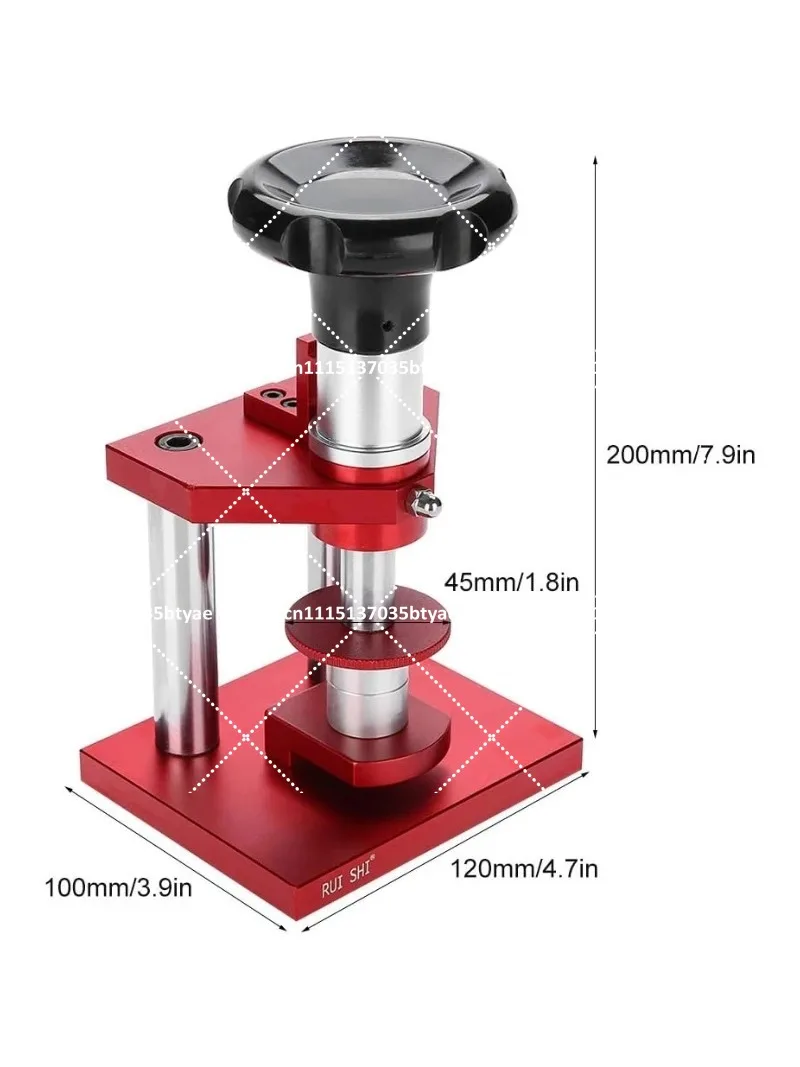 Watch Repair Tool Case Back Bezel Press with 25 Dies Watch Back Cover Press Screw Capping Machine Watch Case Closer