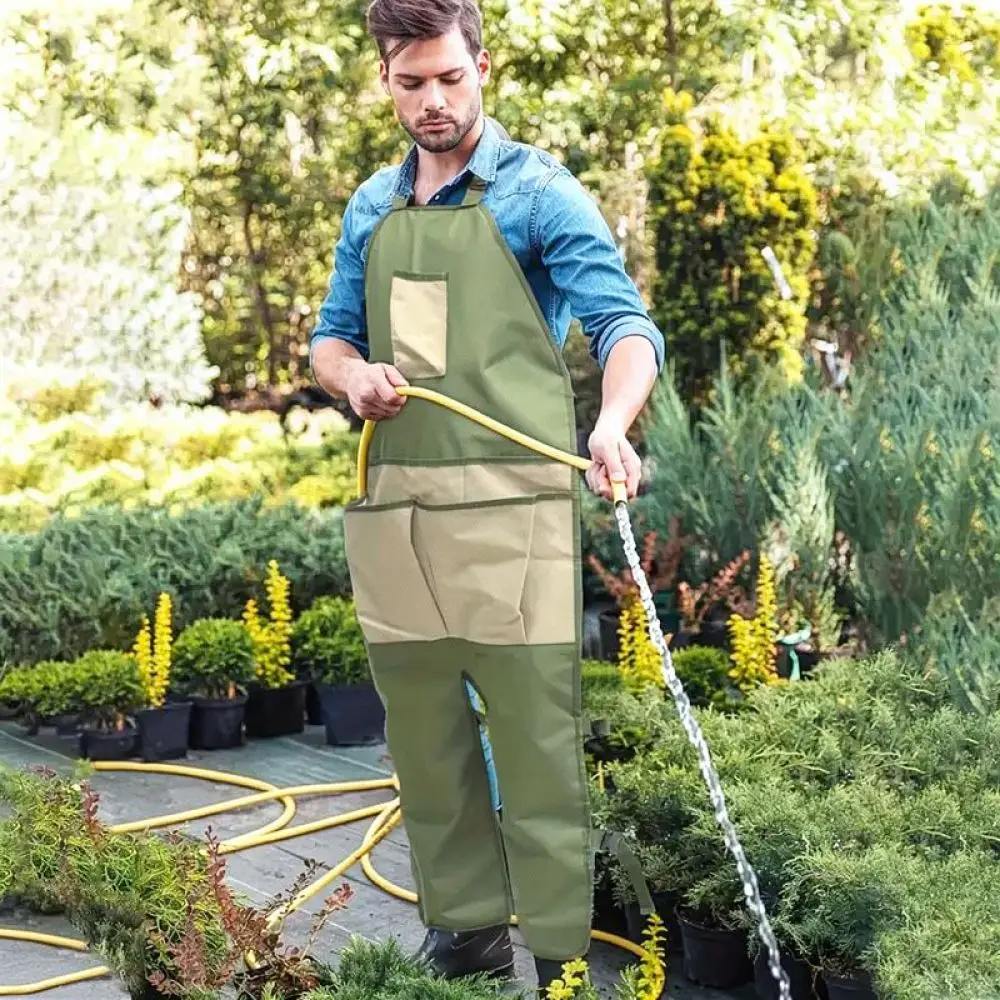 Oxford Fabric Gardening Apron Leg Protective Workwear Waterproof Multi Pocket Tool Storage For Professional Landscaping