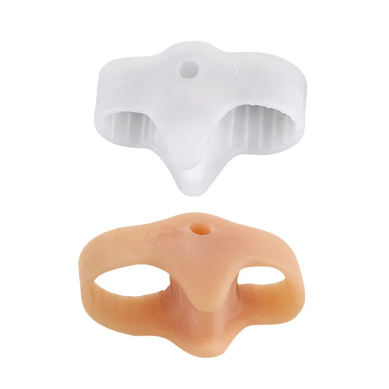 2Pcs=1Pair Silicone Two Hole Toe Separator Gel Foot Finger Protector Bunion Orthopedic Hallux Valgus Guard Straightener Pedicure