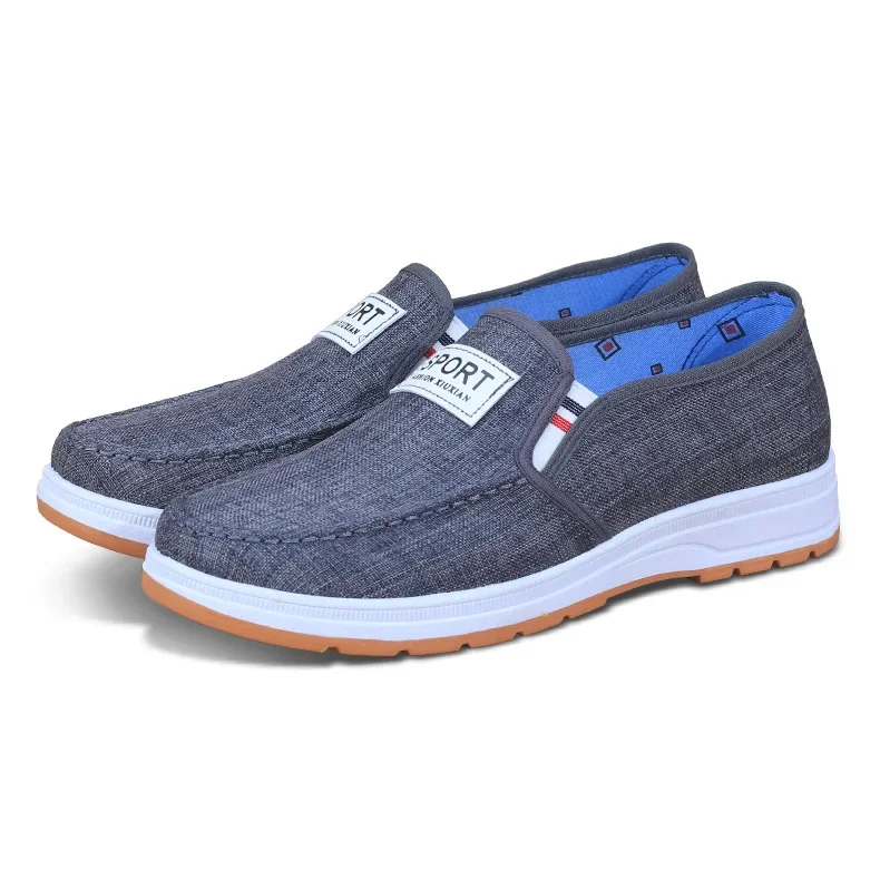 Sommer-Herren-Slipper aus Segeltuch, bequeme Schuhe mit weicher Sohle, leichtgewichtige, rutschfeste Arbeitsschuhe für ältere Menschen, zum Fahren geeignet. – Detail 13