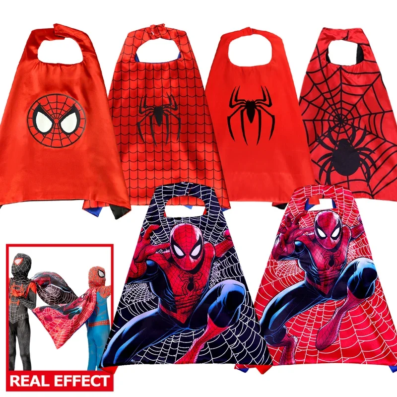MARVEL Spiderman Kids Costume Capes Superhero Cosplay Accessories 2-11 Years Boy Fantasy Role Play Party Dress Up Props