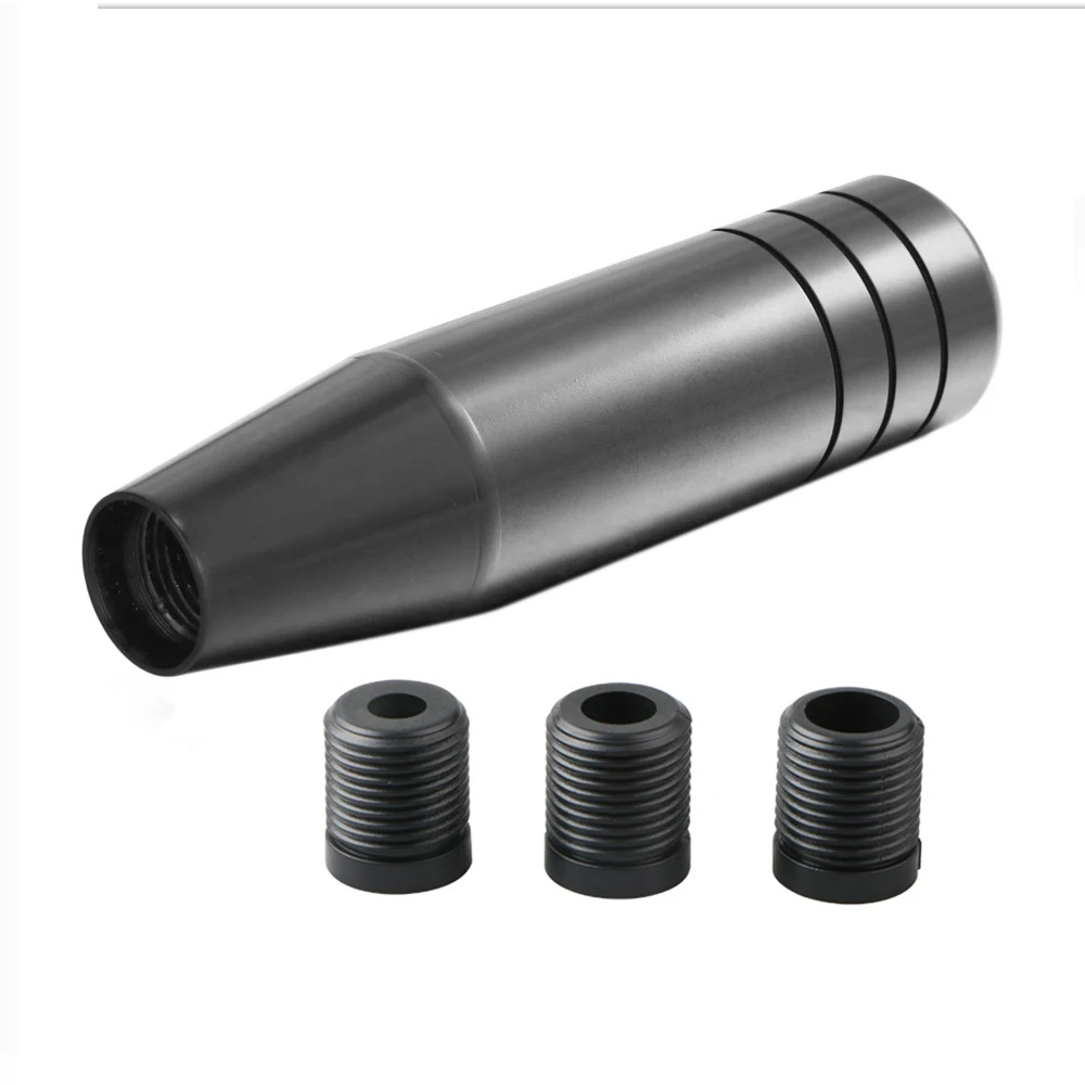 

Universal Aluminum Car Gear Shift Knob with 3 Threaded Adapters M8 M10 M12, Black/Bluing/Bluing&Gold, 13*3.5CM