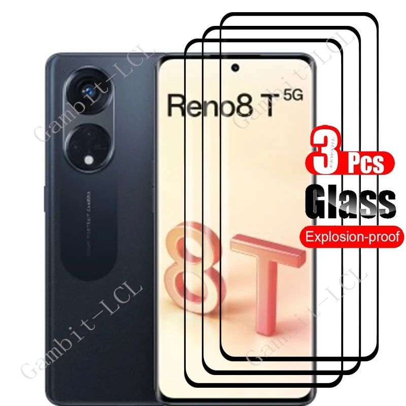 1-3PCS 3D Curved Full Tempered Glass For OPPO A1 Pro Protective ON A1Pro Reno8 T 5G Reno8T Reno 8T Screen Protector Cover Film