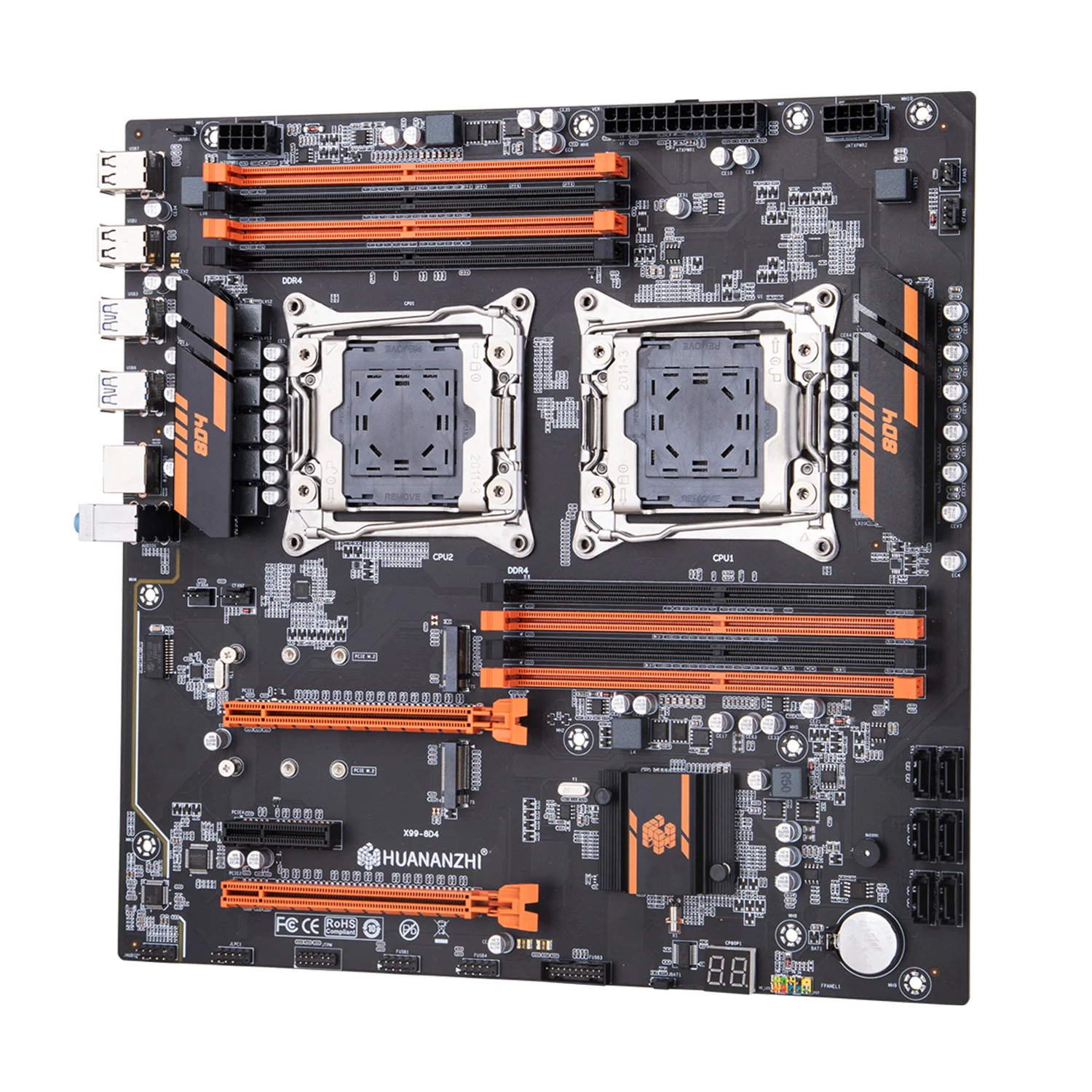 Imagem -03 - Placa-mãe de Huananzhi-xeon Processador Central Duplo Lga 20113 Apoio e5 2640 2667 2666 2670 2680 2696 v3 v4 d4 Recc M.2 Nvme Ram