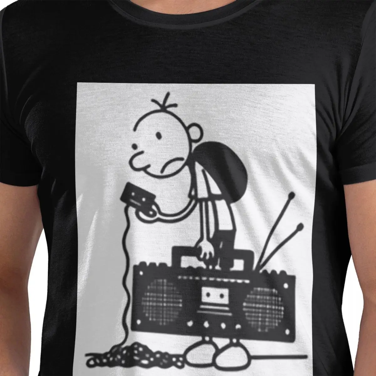 

Футболка Diary Of A Wimpy Kid Old School из 100% хлопка, мужские футболки большого размера, мужские футболки с круглым вырезом и коротким рукавом, S-6XL