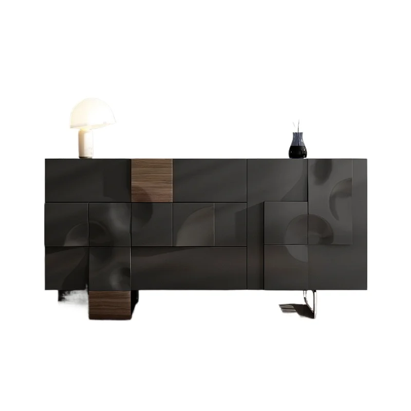 

Итальянский минималистичный буфет, шкаф для хранения вещей, светлая роскошь и элитный прихожая, гостиная, шкафчик-ресторан