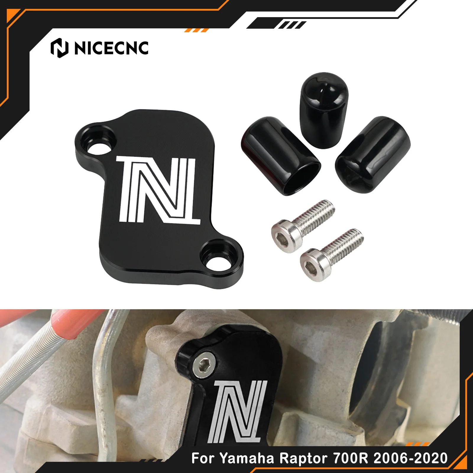 NICECNC For Yamaha Raptor 700R YFM700R 2006-2020 Block Off Plates Covers ATV Engine Cover Lightweight CNC Machined Accessories
