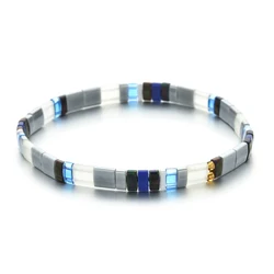 ZMZY New Vintage MIYUKI Tila Beads Bracelets for Women Tile Beaded Bracelet on Hand Jewelry Tiny Pulseras Jewellery Friends Gift