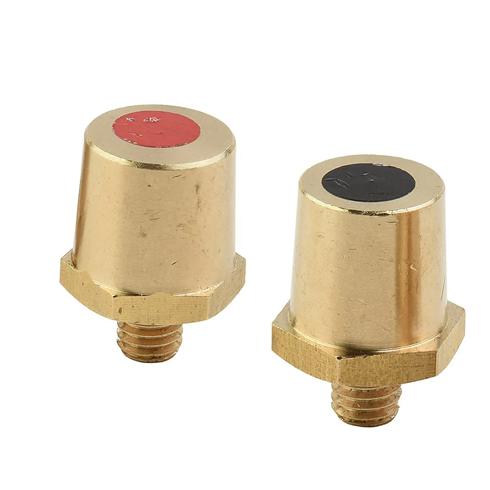 2Pcs Car Battery Terminal Connector Clamp M8 Brass Stud Wire Binding Post Thread Screw Power Supply Connector Terminal