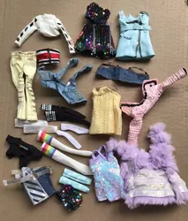 Rainbow Doll Clothing Set Socks Bras 1/6 Doll Original Decors  Doll Skirt Dress Suits Shoes Boots Sandals Colorful Parts