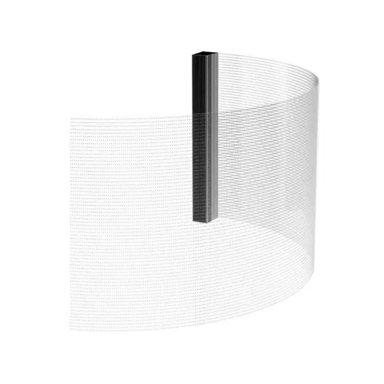 New Technology Flexible Transparent Display Screen Crystal Film Glass Special Shape LED Holographic Display P4 P4-8 P6 P8