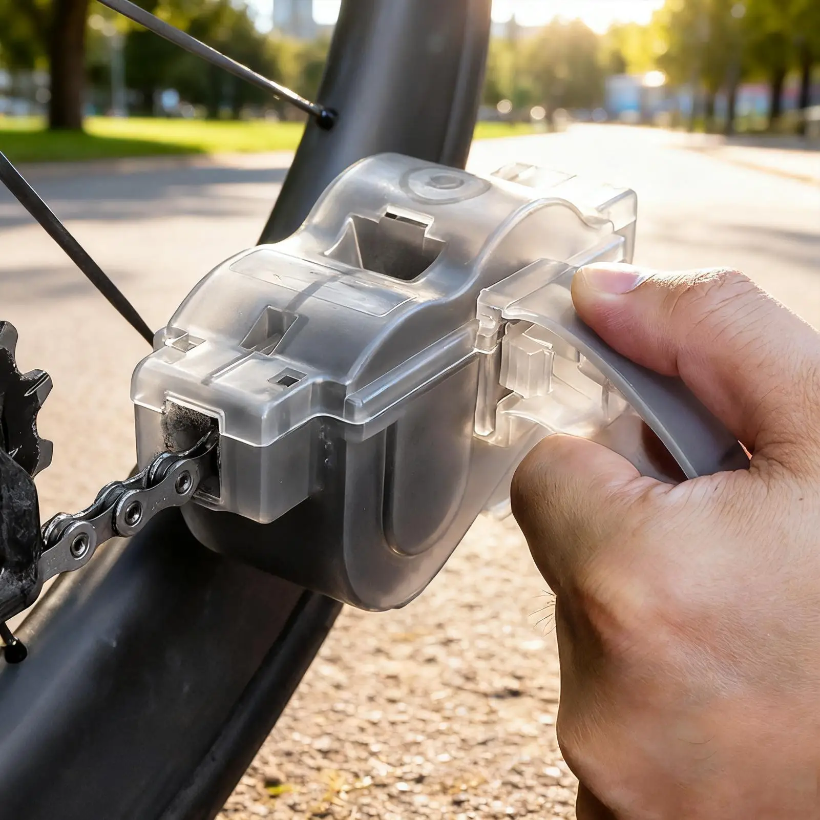 Chain Brush Chain Cleaner Scrubber Multi-Purpose Scrub Brush Tool Accessories For Motorcycle Bicycles Electric Bike Gear