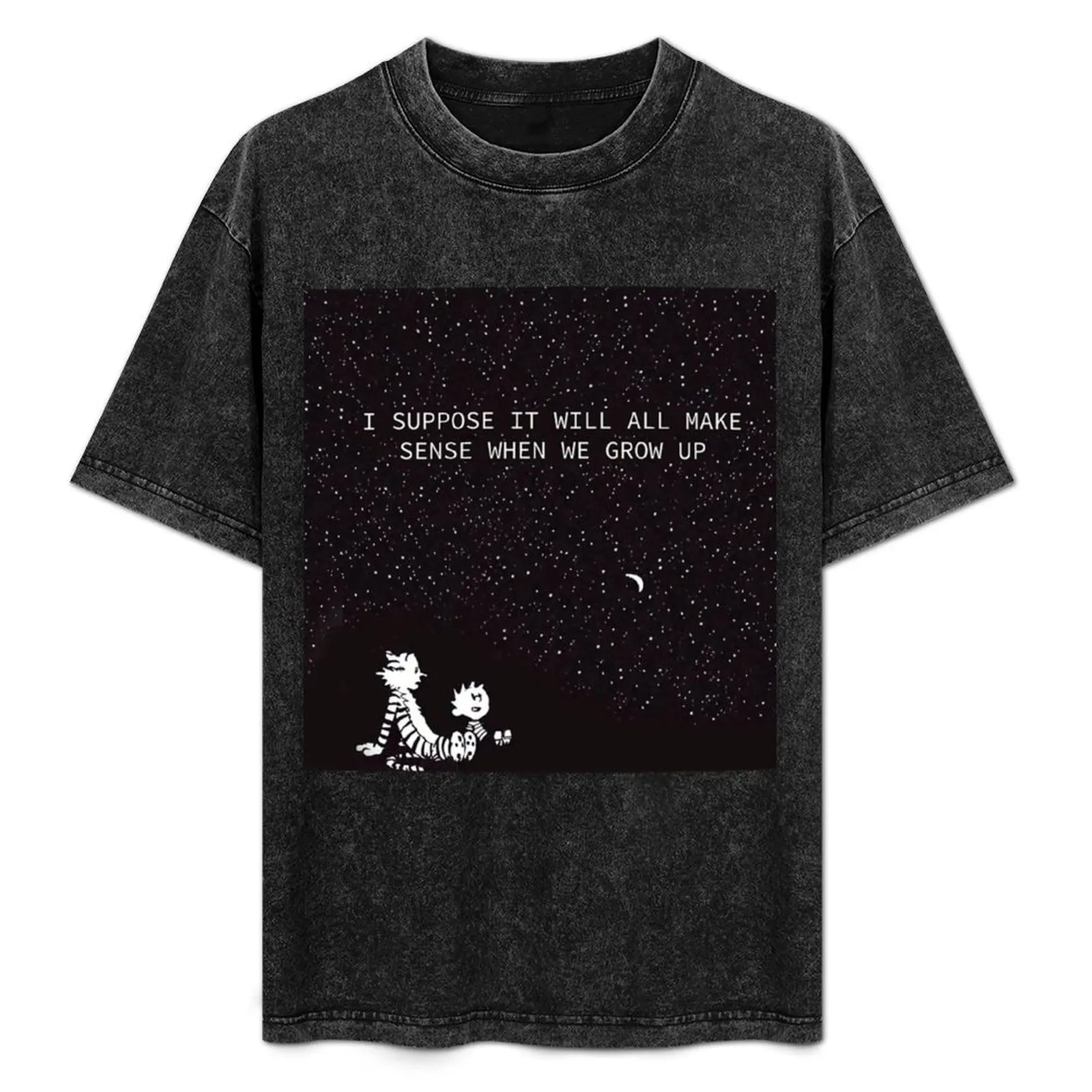 

Футболка Calvin and Hobbes Stars, базовая повседневная одежда, топ с короткими рукавами