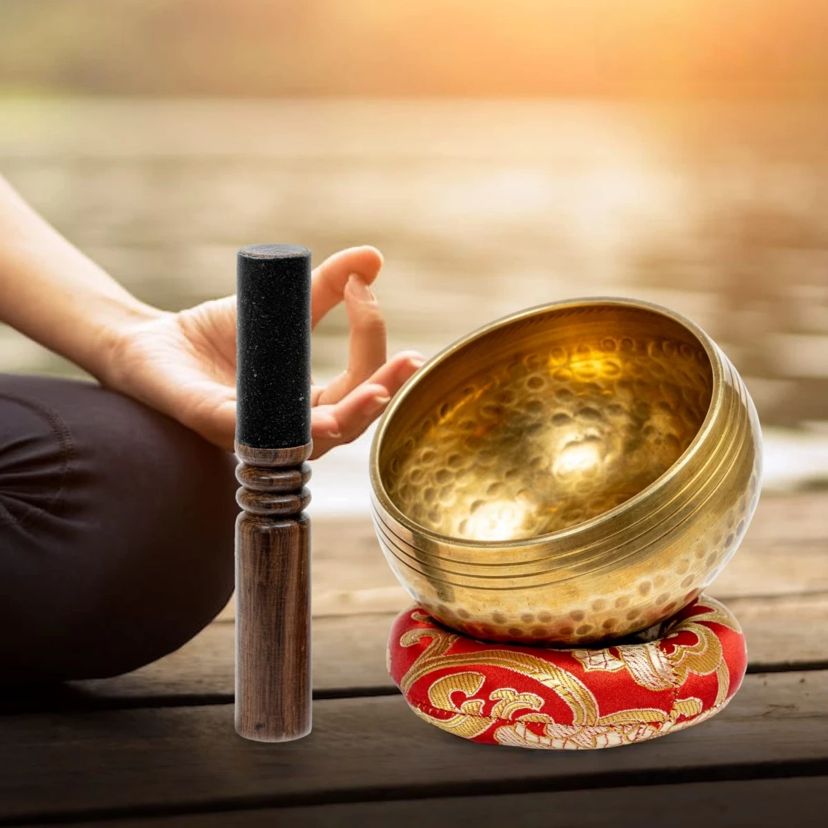 Miwayer Singing Bowl Nepal Handmade Tibet Copper for Yoga Music Sound Therapy Religious Supplies Buddhist Healing Instrument