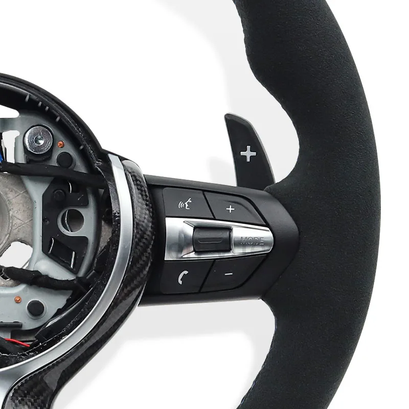 LED Sude Steering Wheel For BMW M3 M5 M6 F07 F10 F11 F18 F20 F06 F12 F13 F01 F02 F03 F30 F90 F91 F92 F93 E90 E91 E92 E93 E70 view 5