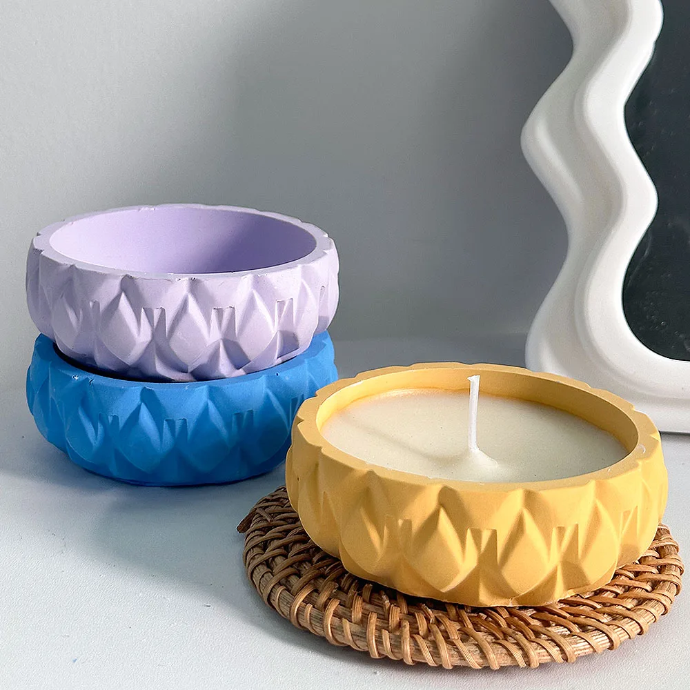 Moule en silicone pour pot de bougie en béton, pot de fleurs bricolage, plâtre exécutif, boîte de rangement de bijoux en résine, compte tenu des moules, fournitures de décoration intérieure