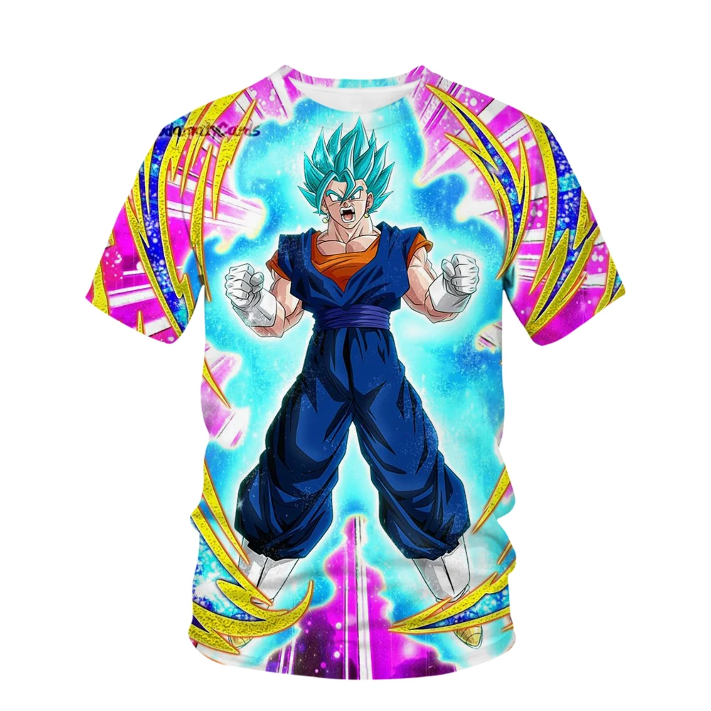 

Dragon Ball Z Pattern Print 3D Children Summer Short Sleeve T-shirt Top 2025 Hot Sale Cool Super Kids Boy Girl Goku Cosplay Tees