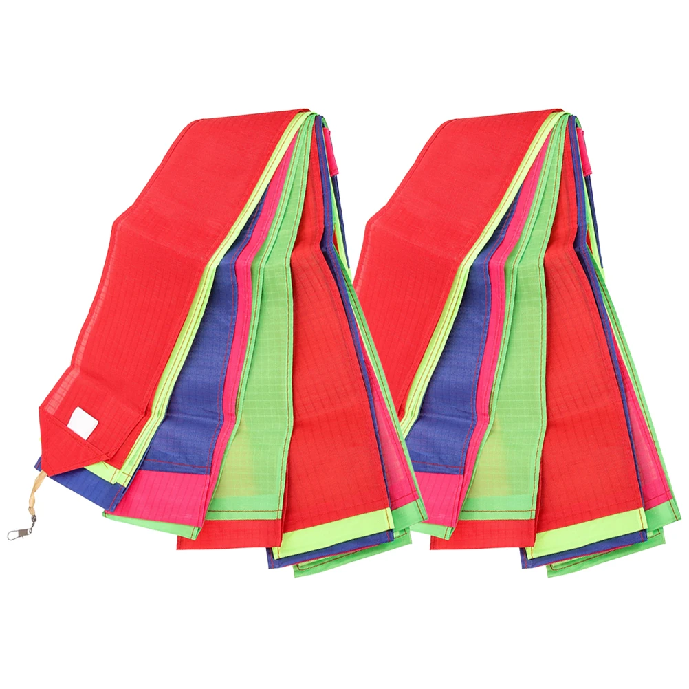 Cipa colorida de cola larga, serpentina de arcoíris reutilizable, accesorios para cometas al aire libre, cinta decorativa voladora, decoración de tela resistente, 2 uds.