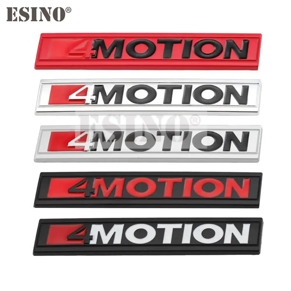 

Car Styling 4Motion 3D Rear Trunk Fender Grill Metal Chrome Zinc Alloy Emblem Badge Decal for Volkswagen Golf R Tiguan Touareg