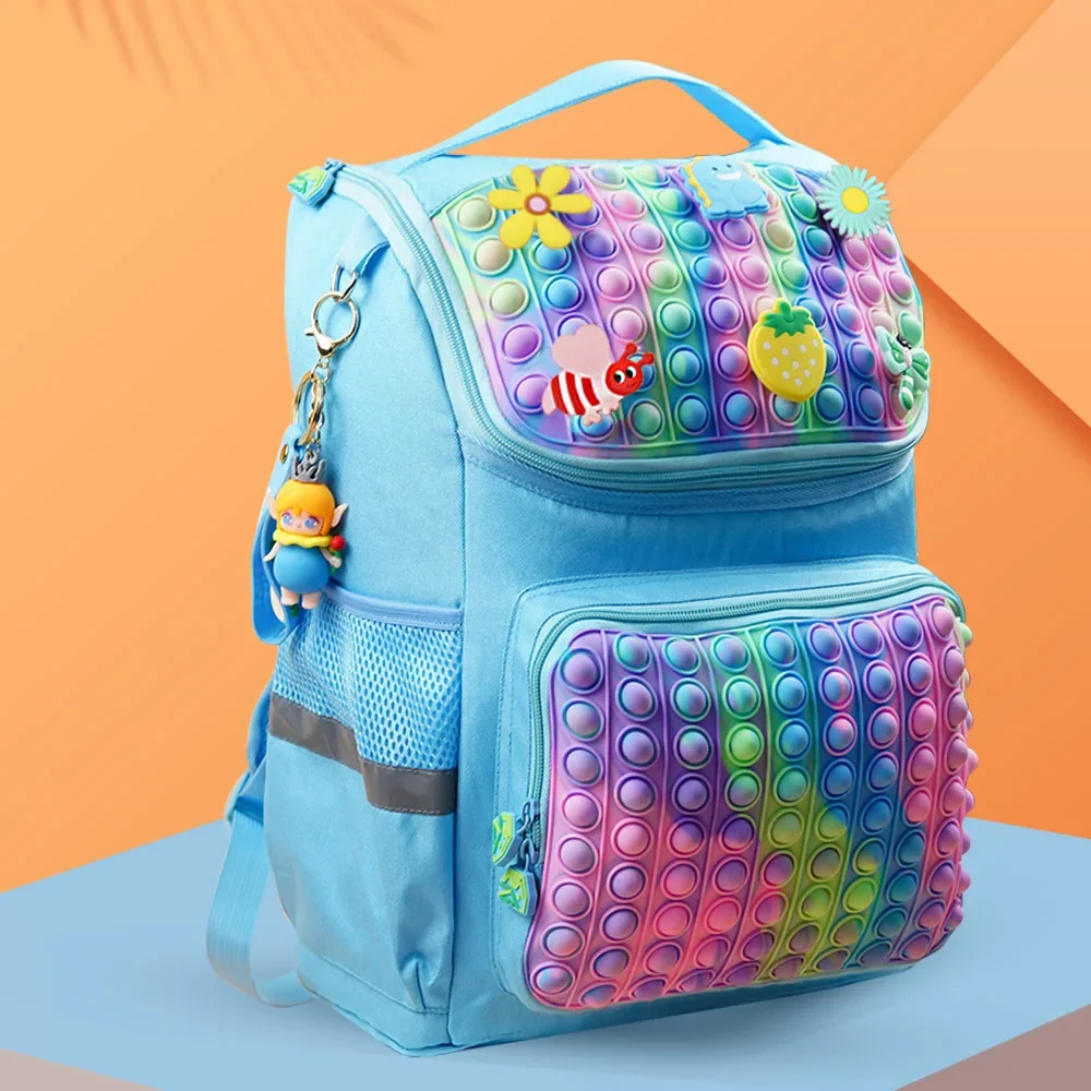 School Backpack Girls Pop Backpack for Girls Kids Fidget bubble Bag Fidget Toys Back to School Bag Gifts for Kids Teen