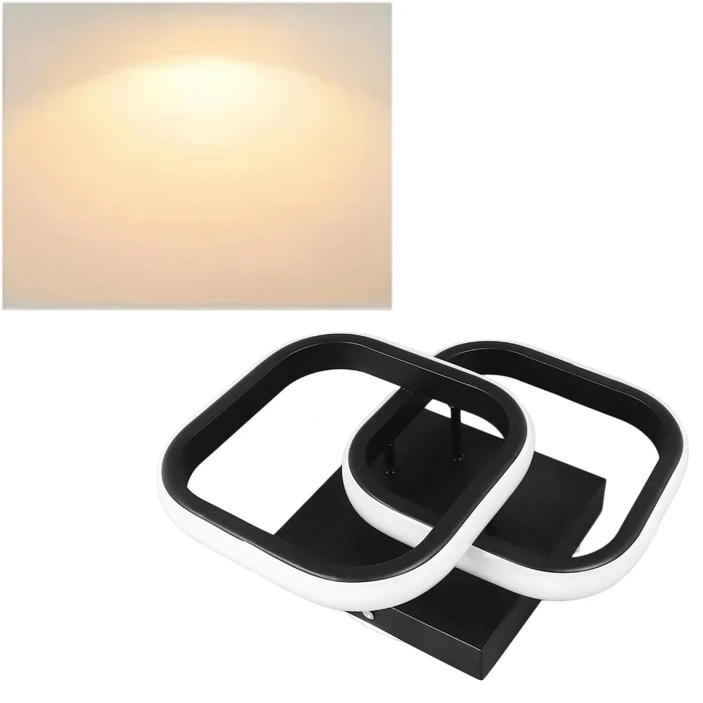 Energy Efficient 85-265V LED Ceiling Light 18W Black Finish Flush Mount Light Fixture Square Iron Ceiling Lamp Kitchen