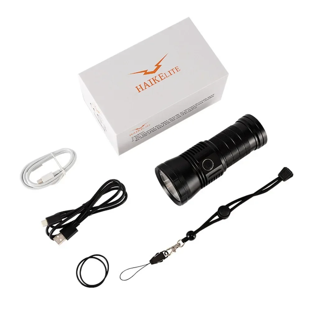 ไฟฉาย Haikelite HK90S แสงแรง G90 5000LM ชาร์จเร็วแบบสองทิศทาง พร้อมรีโมทถ่ายภาพระยะ 1100 เมตร สำหรับตั้งแคมป์