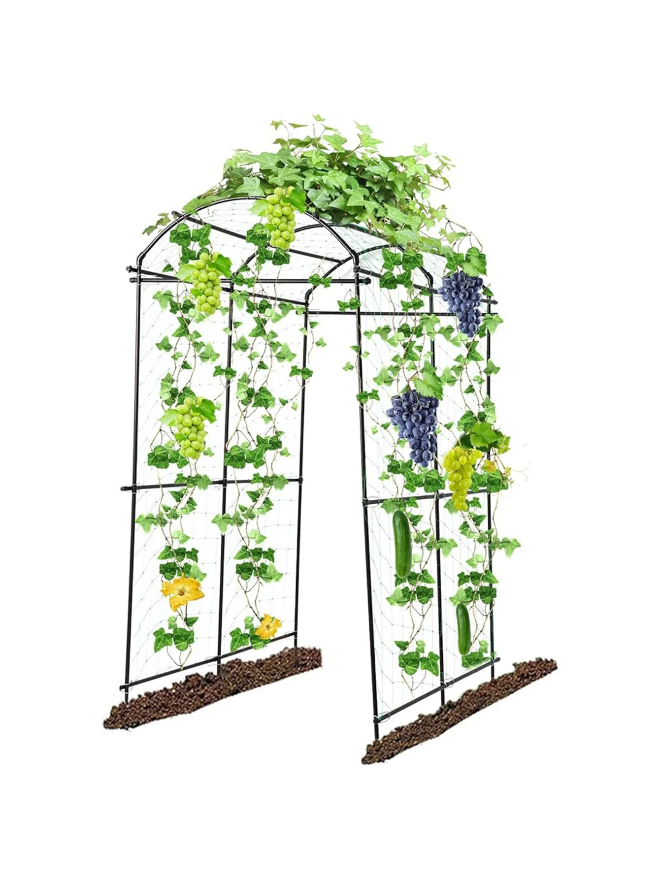 Garden Arch Trellis For Climbing Plants, Support For Flower Vegetable Pea Fruit Vine, Trellis Archway Yard/Garden Outdoor Decora