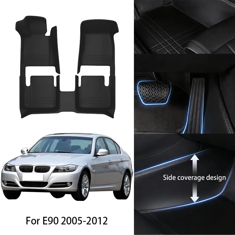 

Custom Fit PU Leather Car Floor Mat For BMW For Series 3 E90 E93 Convertible F30 F31 F34 GT 2005-2025 Auto Interior Accessories