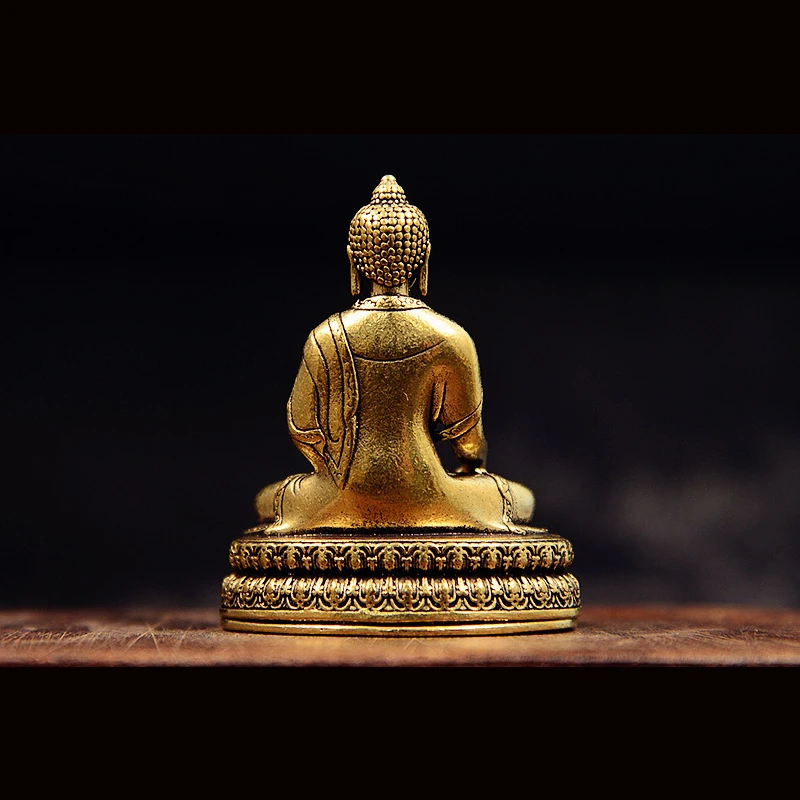 Buddha Statue Copper Ornament Tibetan Buddhism Figurine Guanyin Mother Bodhisattva Decorative Craft