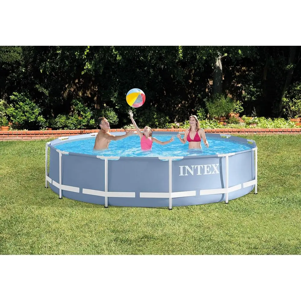 12-Foot by 30-Inch Rectangular Frame Pool with Integrated Filter Pump