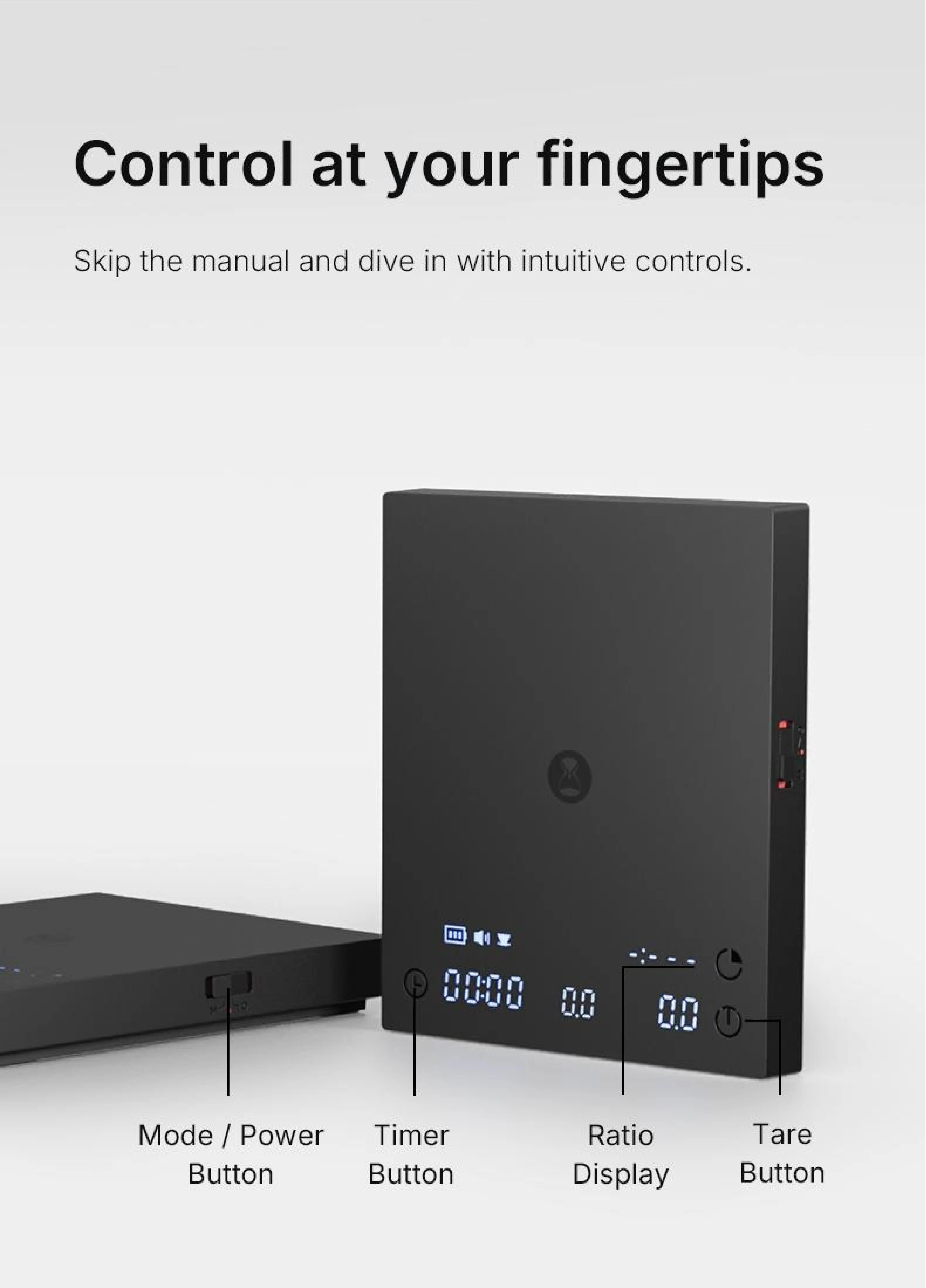 TIMEMORE Black Mirror Basic 3 Kaffeewaage Küchenwaage Digitale Waage Mini-Wiegeplattform Schlanker Intelligenter Leichtgewicht – Detail 13