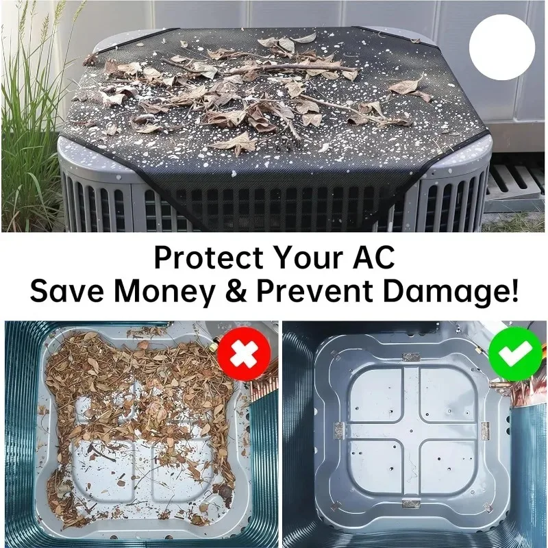 UV Resistant Air Conditioner External Unit Cover Sunscreen AC Sleeve Anti Debris Protective Mesh for Split Outdoor Condenser