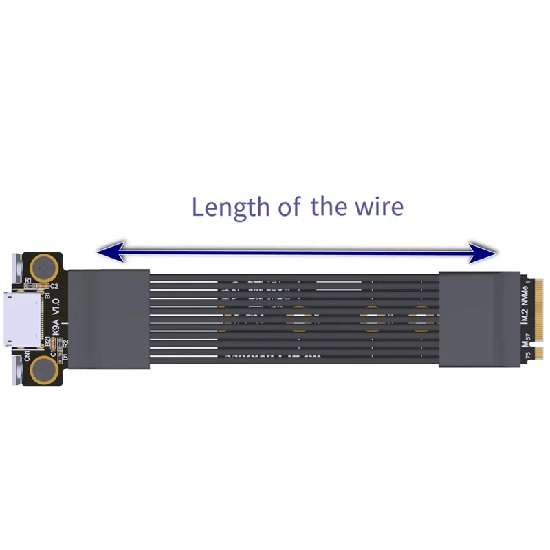 Upgraded Full-Height Baffle PCIE 4.0 X4 Gen4 M. 2 Nvme To SFF-8611/8612 Adapter Oculink Graphics Card External Extension Cable W