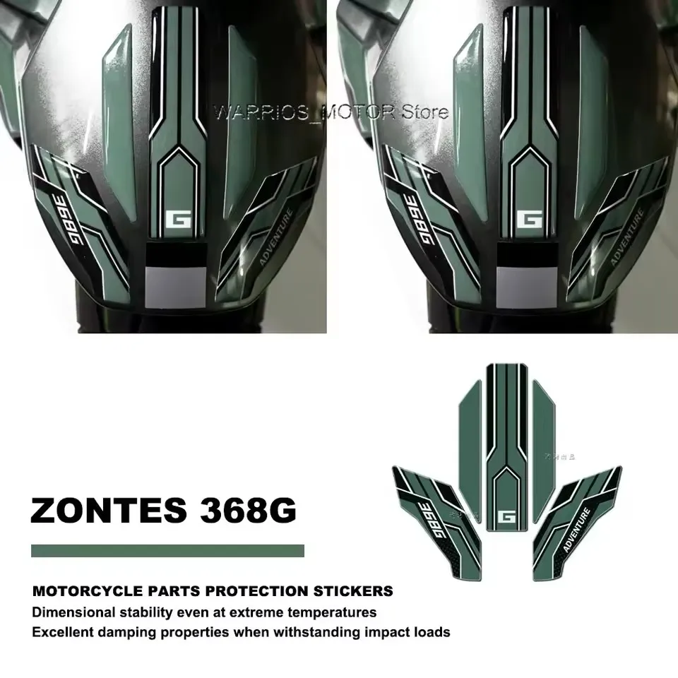 

For ZONTES 368G 368K 368E 368D 368M 2025 Motorcycle Front Mudguard Sticker 3D Epoxy Resin Protective Sticker