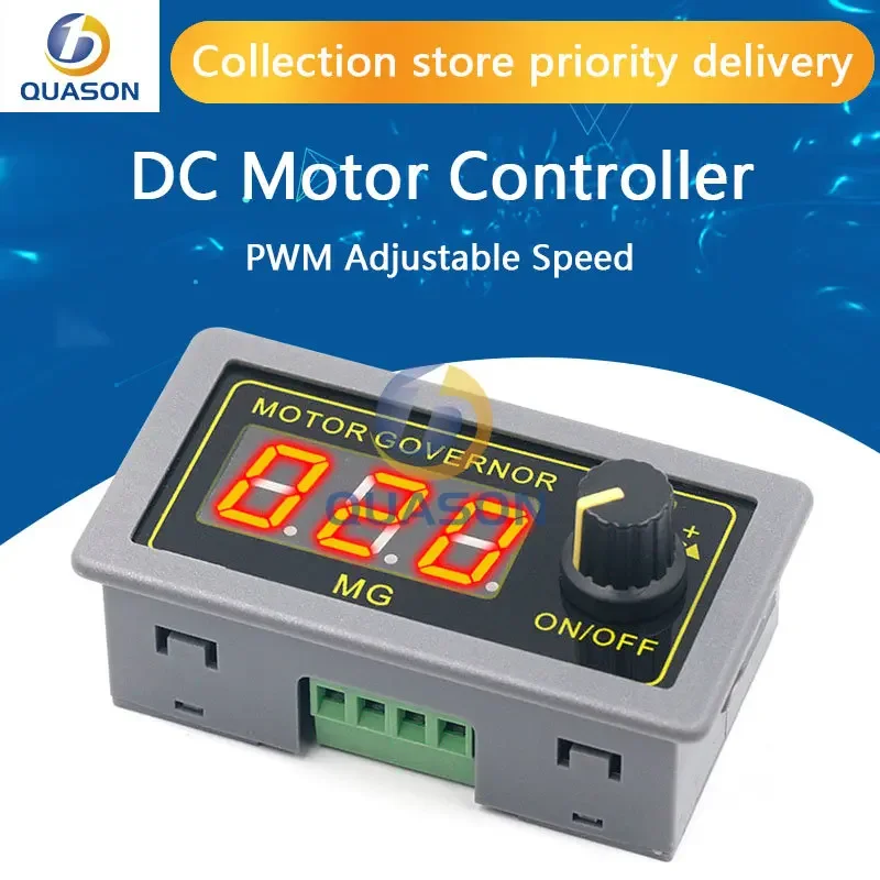 DC 5-30V 12v 24v 5A DC Motor Controller PWM Adjustable Speed Digital display encoder duty ratio frequency MAX 15A ZK-MG