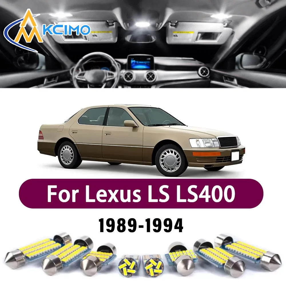 Error Free LED Interior Light Kit for Lexus LS LS400 1989-1994 Premium Bright Dome Trunk Mirror Reading Lamps Canbus
