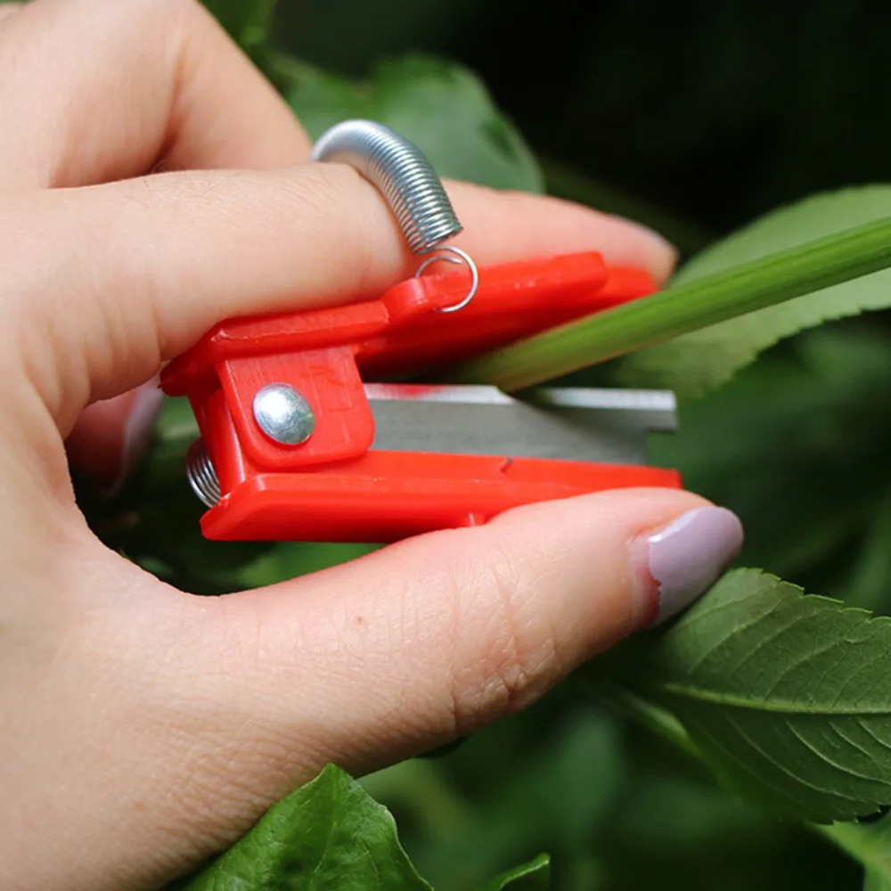 2pcs Portable Garden Pruner Mini Stainless Steel Thumb Blade Vegetable Fruit Picking Tool Creative Fashion Trimming Tool Parts