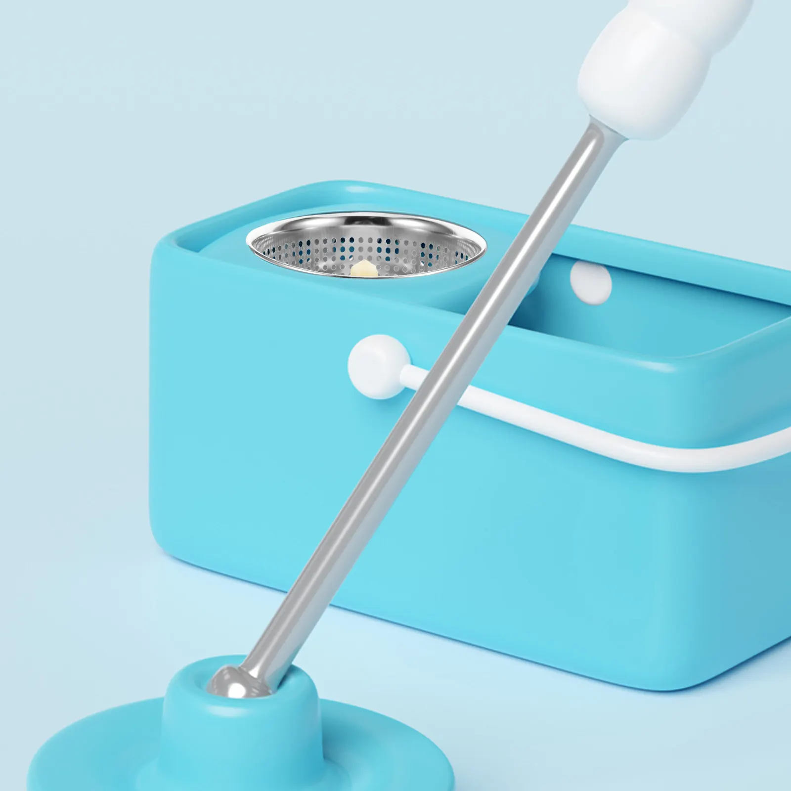 Stainless Steel Rotating Mop Bucket Basket Insert for Fast Drainage Effortless Mopping Heavy Duty Cleaning Bucket Replacement