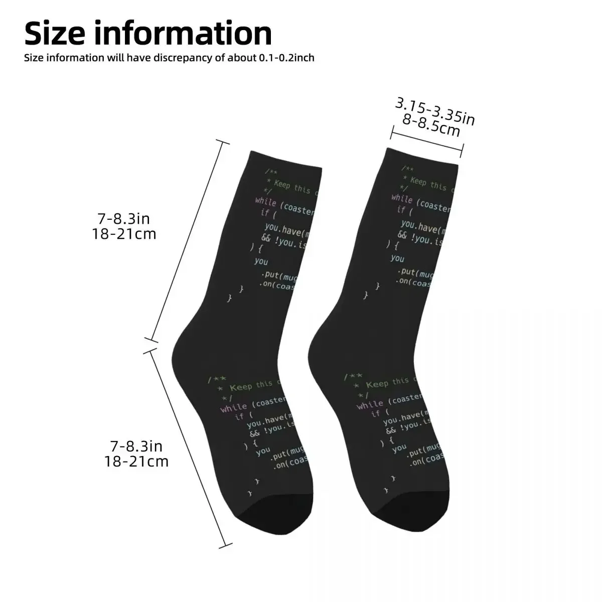 Calcetines Harajuku para programadores, medias largas de alta calidad para todas las estaciones, accesorios para regalos Unisex