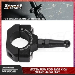 For Ducati Scrambler 1100 800/803 Foot Pedal Kickstand Auxiliary Tool Side Stand Assistant Rod Support Side Stand 2015-2024